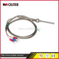 stainless steel rtd temperature sensor thermocouple pt500 with protection tube